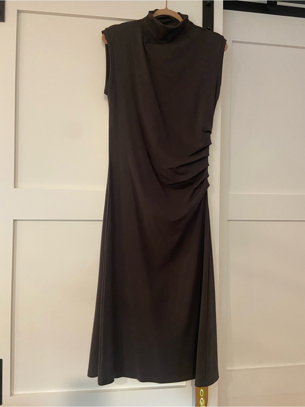 OGL Sleeveless Mock Neck Maxi Dress in Dark gray